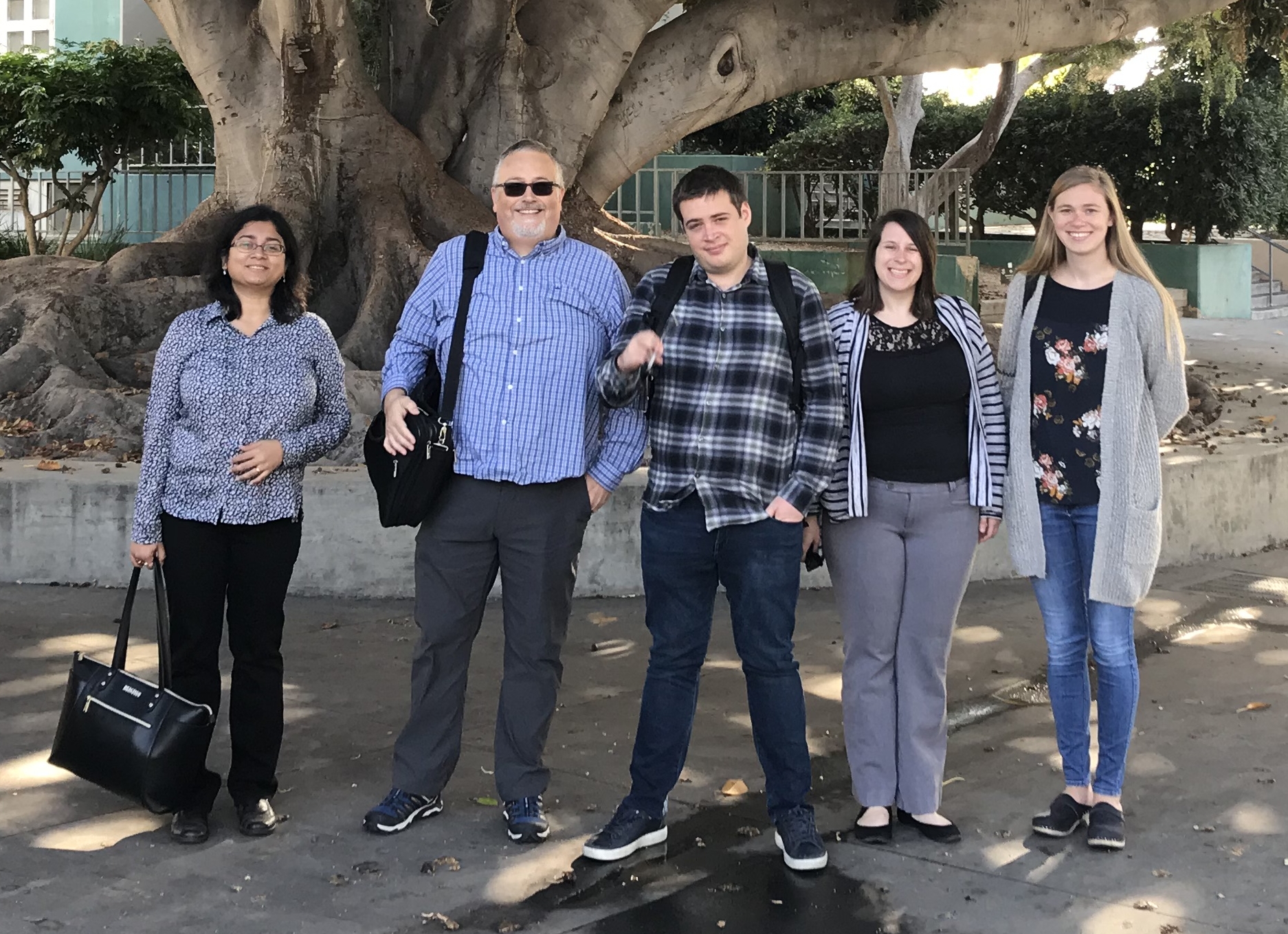 Aspire Interns SMC campus visit with Community College Lead Jamey Anderson